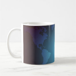 Digital Dot World Map Gradient Art Koffiemok