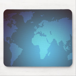 Digital Dot World Map Gradient Art Muismat