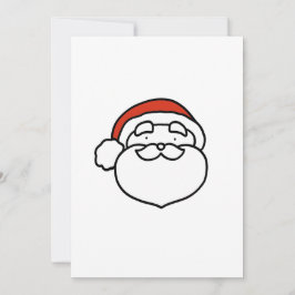 Digital Download Christmas Santa with Red Hat Feestdagenkaart