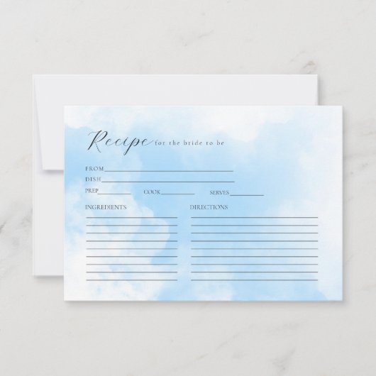 Digital Download Clouds Vrijgezellenfeest Recipe K Kaart (Voorkant)