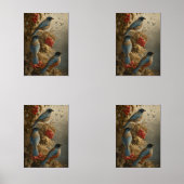 Digital drawing birds muurkunst sets (Voorkant)