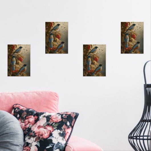 Digital drawing birds muurkunst sets (Woonkamer)