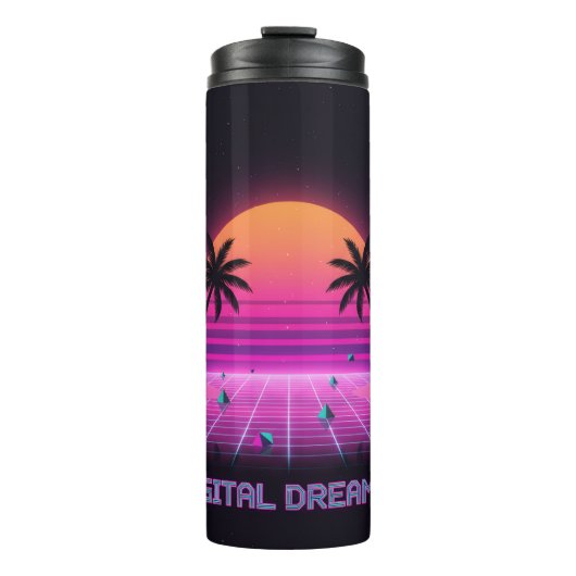 Digital Dreamer Geïsoleerde Reisdrinkbeker Thermosbeker (Voorkant)