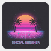 Digital Dreamer Holographic Style Vinyl Sticker (Voorkant)