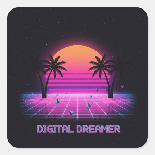 Digital Dreamer Holographic Style Vinyl Sticker (Voorkant)
