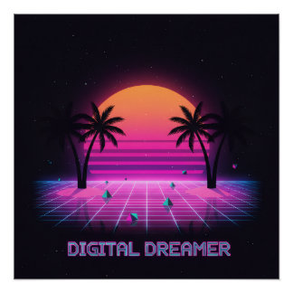 Digital Dreamer hoogglans poster