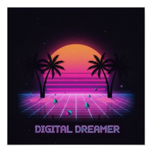 Digital Dreamer hoogglans poster (Voorkant)