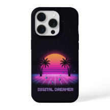 Digital Dreamer Neon Grid iPhone Hoesje