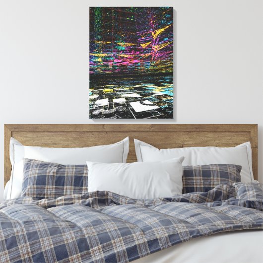 Digital Dreams of Color Canvas Afdruk (Insitu (Slaapkamer))