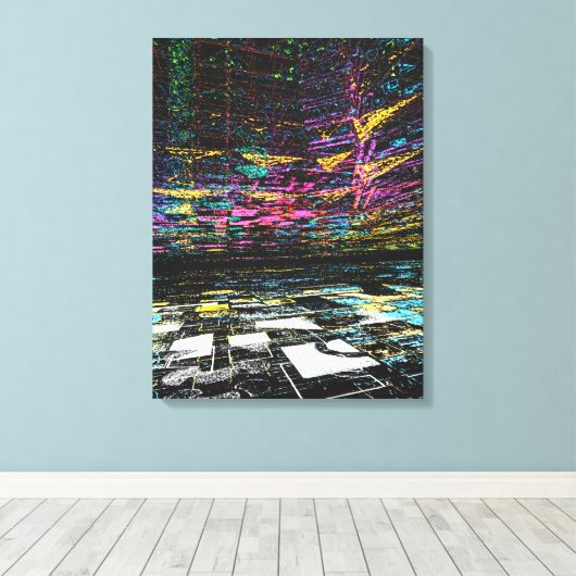 Digital Dreams of Color Canvas Afdruk (Insitu (Houten vloer))