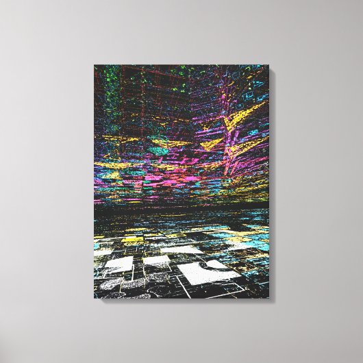 Digital Dreams of Color Canvas Afdruk (Voorkant)