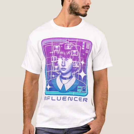 Digital Dreamscape Influencer Tee T-shirt (Voorkant)