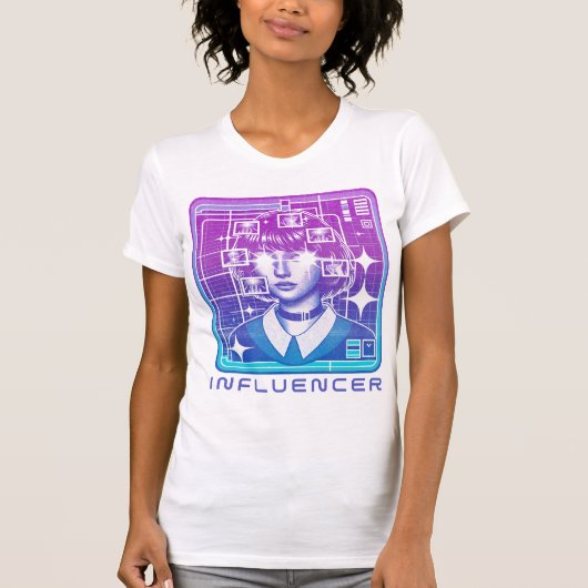 Digital Dreamscape Influencer Tee T-shirt (Voorkant)