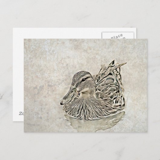 Digital Duck Art Briefkaart (Voorkant / Achterkant)