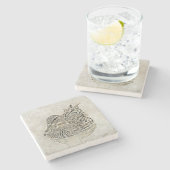 Digital Duck Art Stone Onderzetter (Zijkant)