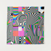 Digital effects. Vibrant abstract background. Colo Wandkleed (Voorkant (horizontaal))