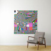 Digital effects. Vibrant abstract background. Colo Wandkleed (In situ)
