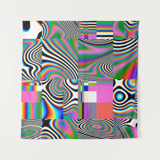 Digital effects. Vibrant abstract background. Colo Wandkleed (Voorkant)
