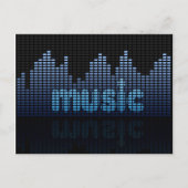 Digital Equalizer Music Wave Wall Briefkaart (Voorkant)