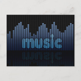 Digital Equalizer Music Wave Wall Briefkaart