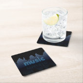 Digital Equalizer Music Wave Wall Kartonnen Onderzetters (Insitu)