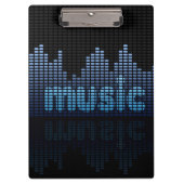 Digital Equalizer Music Wave Wall Klembord (Voorkant)