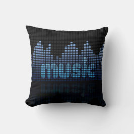 Digital Equalizer Music Wave Wall Kussen