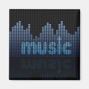 Digital Equalizer Music Wave Wall Magneet