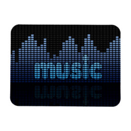 Digital Equalizer Music Wave Wall Magneet