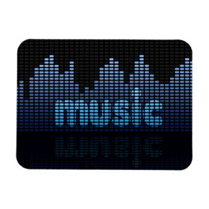 Digital Equalizer Music Wave Wall Magneet