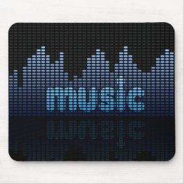 Digital Equalizer Music Wave Wall Muismat
