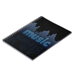 Digital Equalizer Music Wave Wall Notitieboek