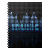 Digital Equalizer Music Wave Wall Notitieboek (Voorkant)