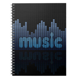 Digital Equalizer Music Wave Wall Notitieboek