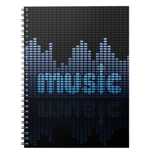 Digital Equalizer Music Wave Wall Notitieboek (Voorkant)
