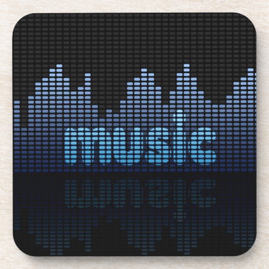 Digital Equalizer Music Wave Wall Onderzetter (Voorkant)