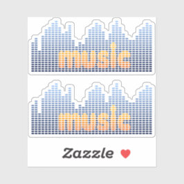 Digital Equalizer Music Wave Wall Sticker