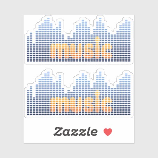 Digital Equalizer Music Wave Wall Sticker (Vel)
