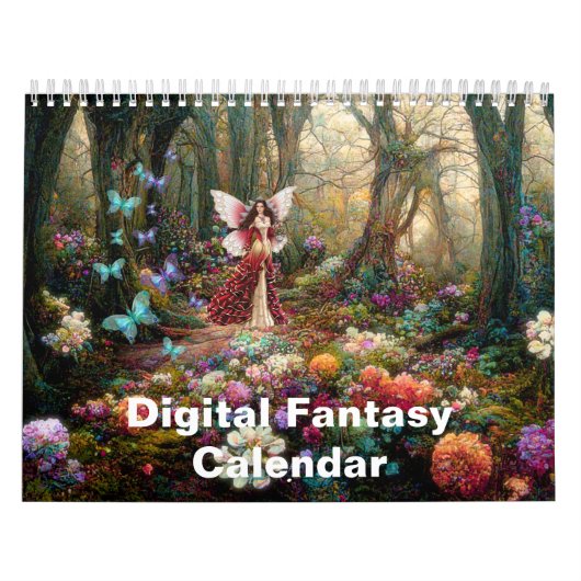 Digital Fantasy Abstracte schilderkunst 2025 Kalender (Hoes)