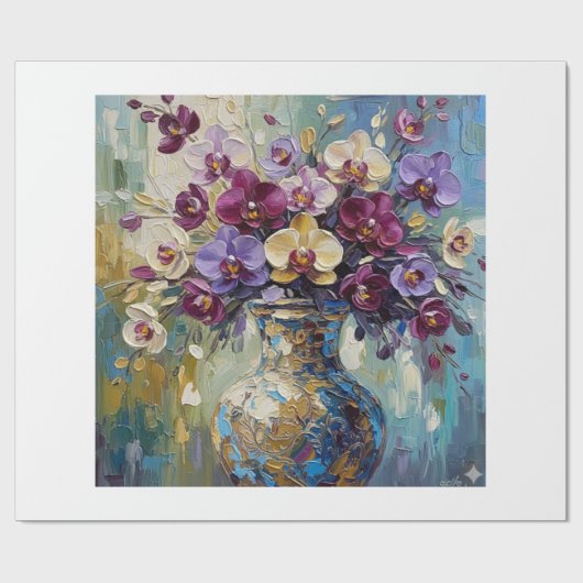 Digital Floral Composition Cadeaupapier (Vlak)