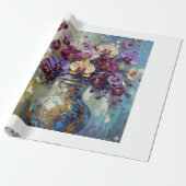 Digital Floral Composition Cadeaupapier (Uitgerold)