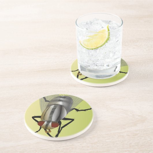 Digital Fly Zandsteen Onderzetter (Zijkant)