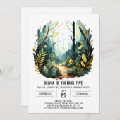 Digital Forest Adventure Woodland Verjaardag Kaart (Voorkant / Achterkant)