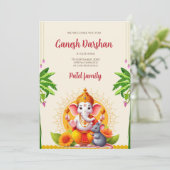 Digital Ganpati nodigt uit tot uitnodigingen voor  (Staand voorkant)
