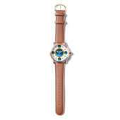 DIGITAL GEM STONE Gold blue sapphire Horloge (Bandje)