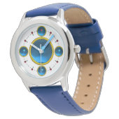 DIGITAL GEM STONE Gold blue sapphire Horloge (Gekanteld)