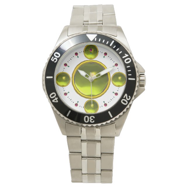 DIGITAL GEM STONE Gold yellow topaz Horloge (Voorkant)