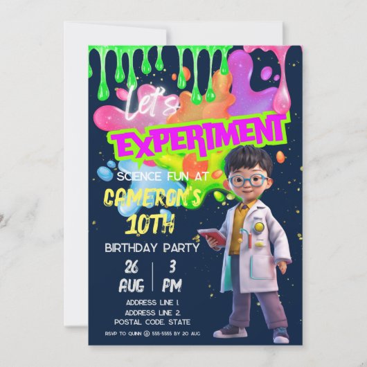 Digital Glow Science STEM-experiment downloadbaar Kaart (Voorkant)