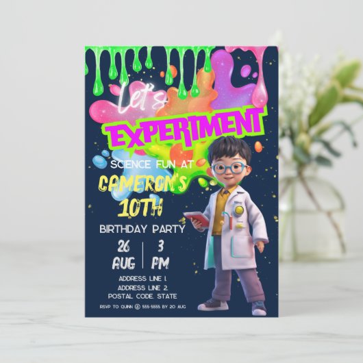 Digital Glow Science STEM-experiment downloadbaar Kaart (Staand voorkant)