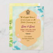 Digital Haldi Ceremony Invitations Kaart (Voorkant / Achterkant)
